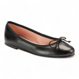 38189 - Black Soft Leather Flats for Teen/Women by Pretty Ballerinas