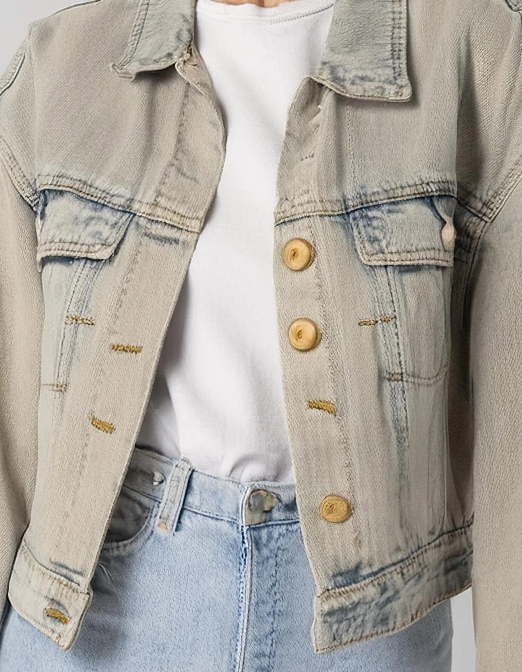 Beige Denim Jacket