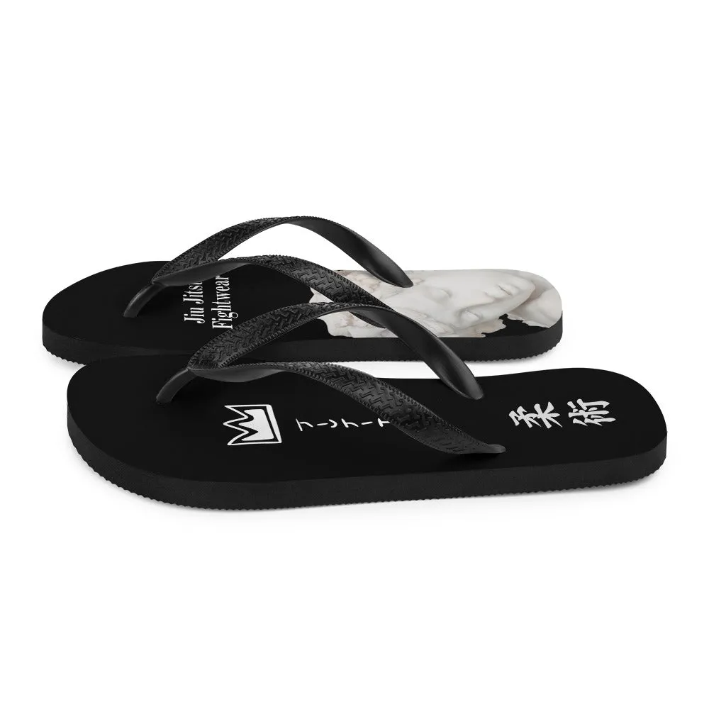 Black Jiu Jitsu Flip Flops