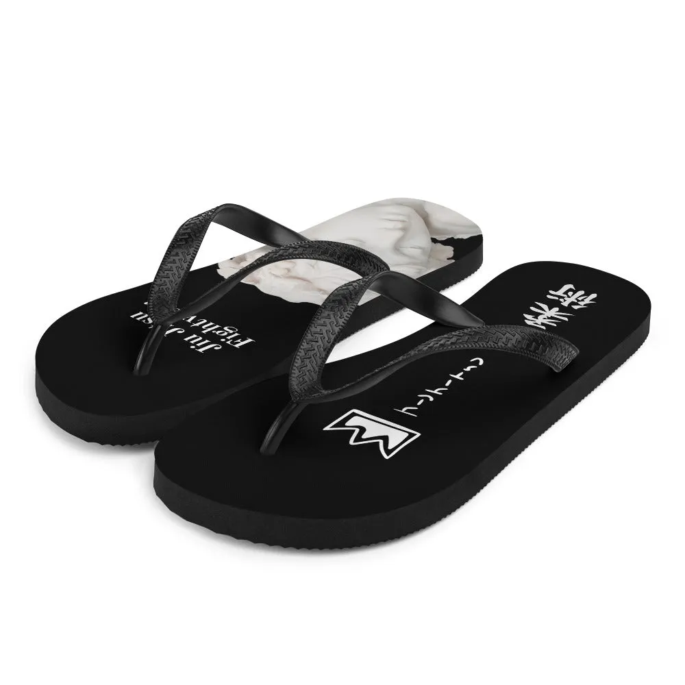 Black Jiu Jitsu Flip Flops