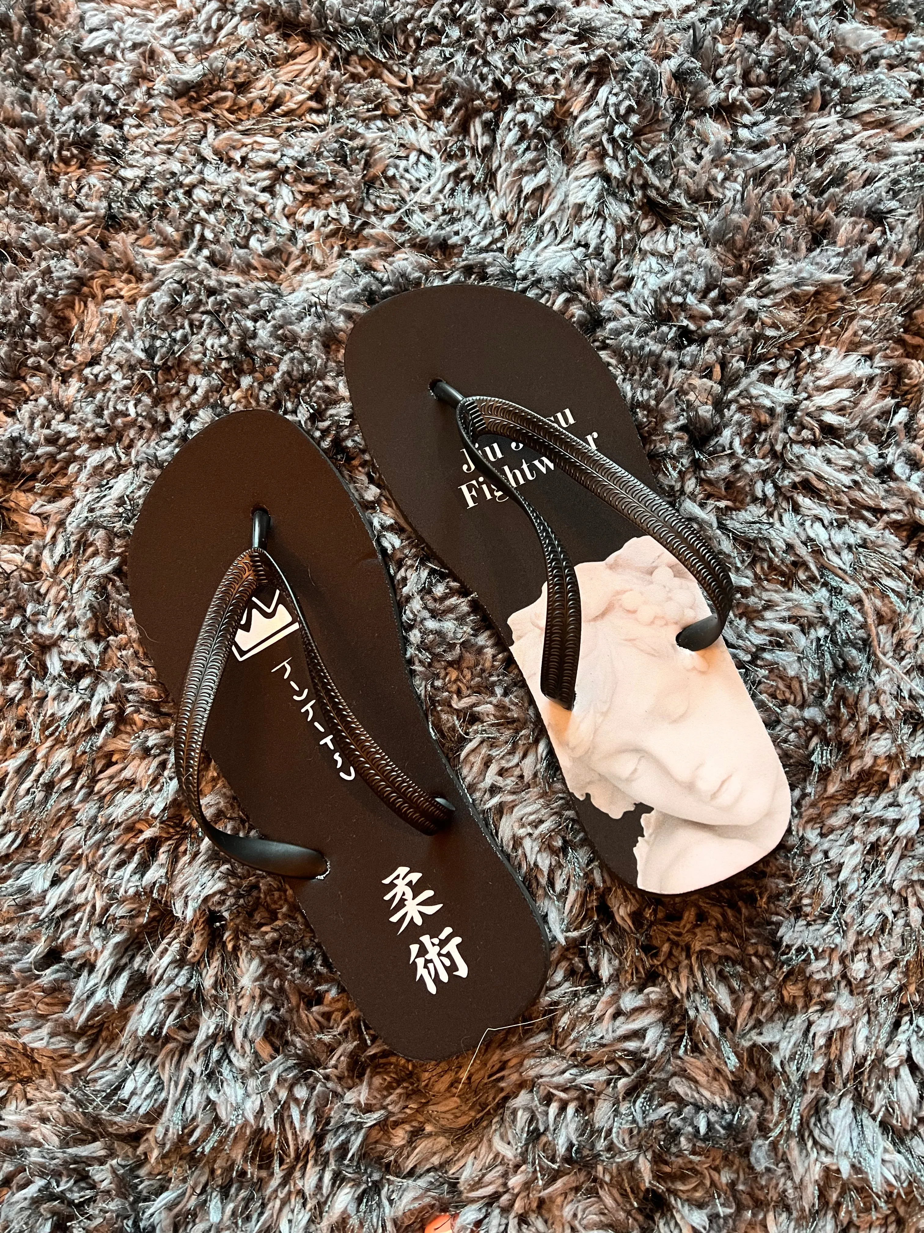 Black Jiu Jitsu Flip Flops