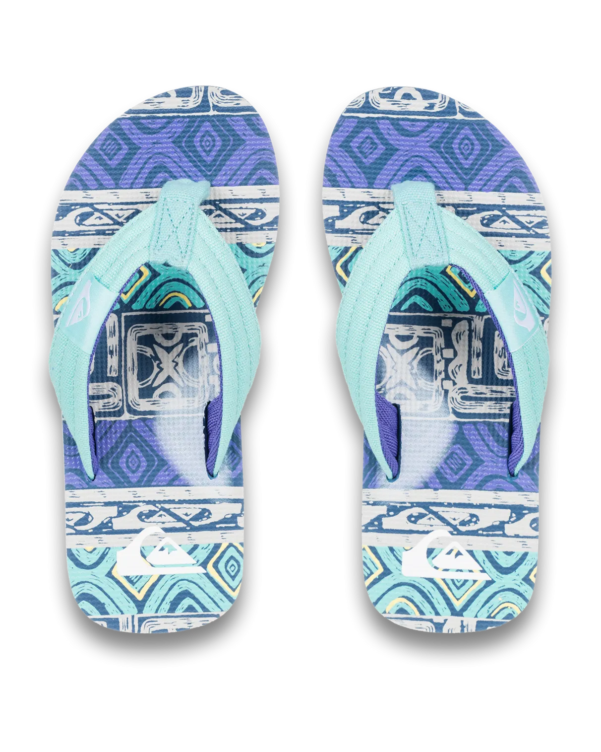 Boys Molokai Layback II Flip Flops in Dusted Peri Global Heat