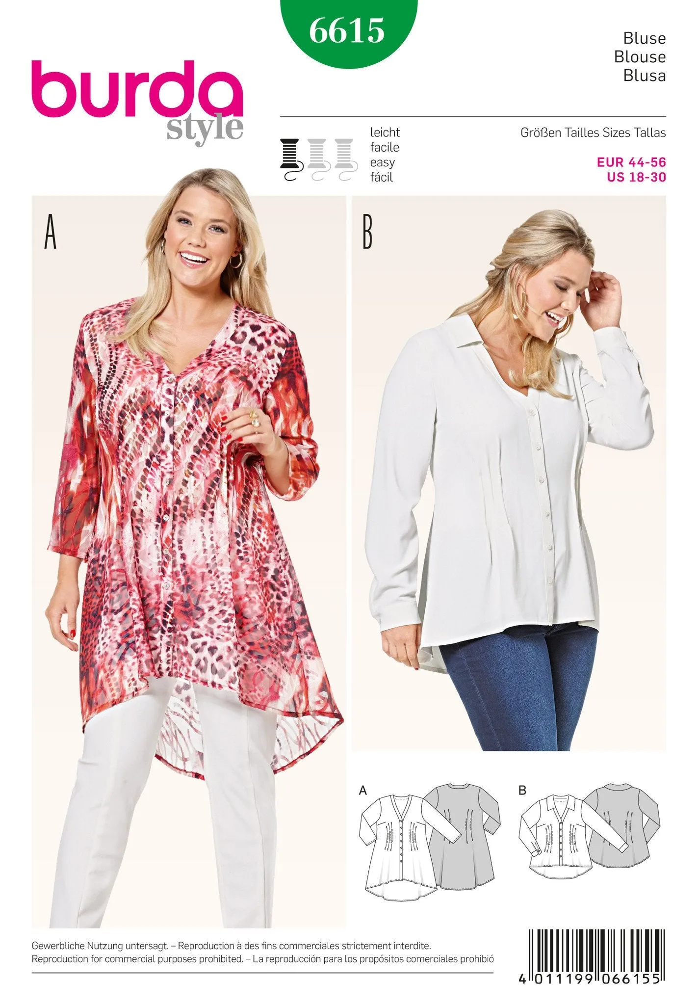 Burda 6615 Blouse pattern