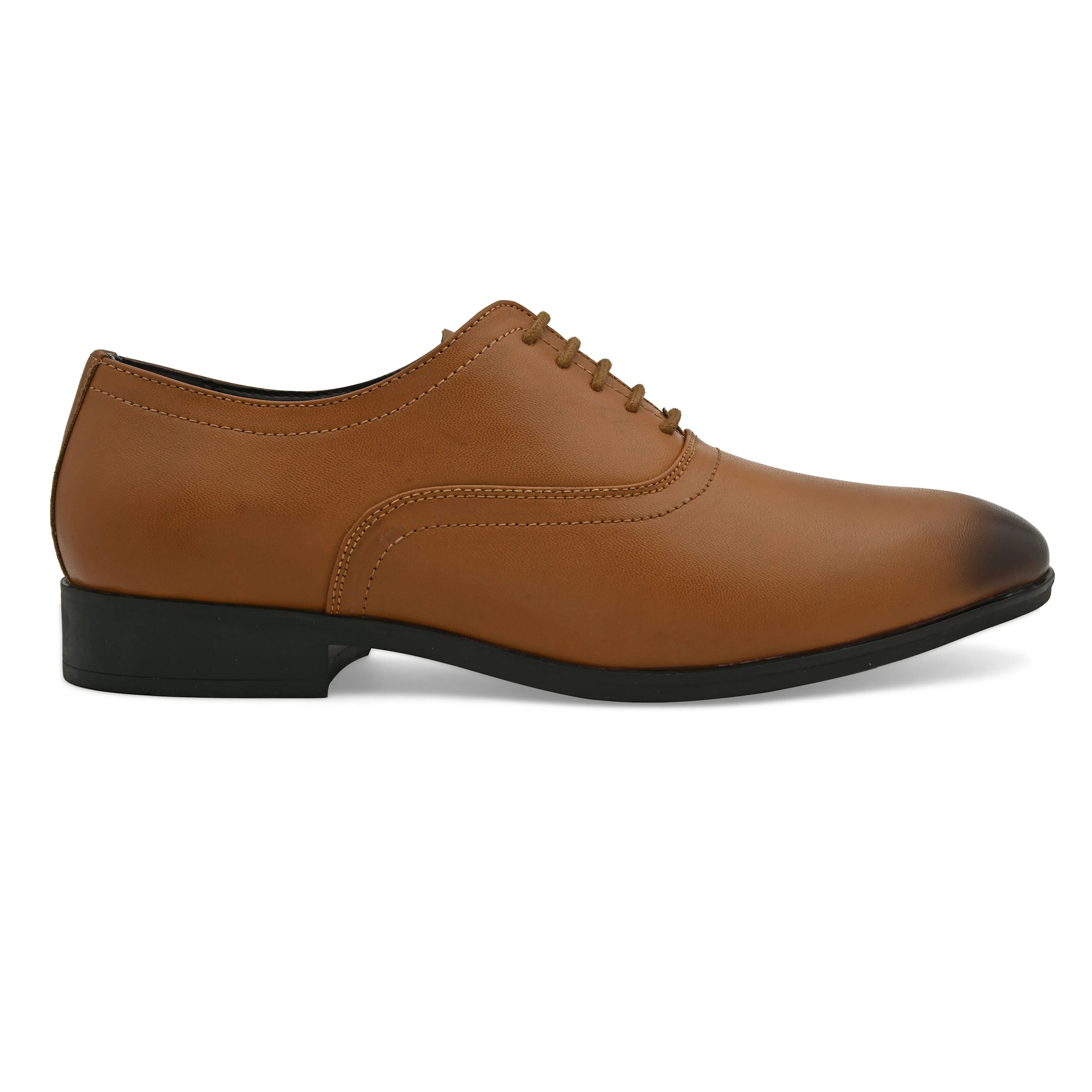 Buxom Tan Derby Shoes