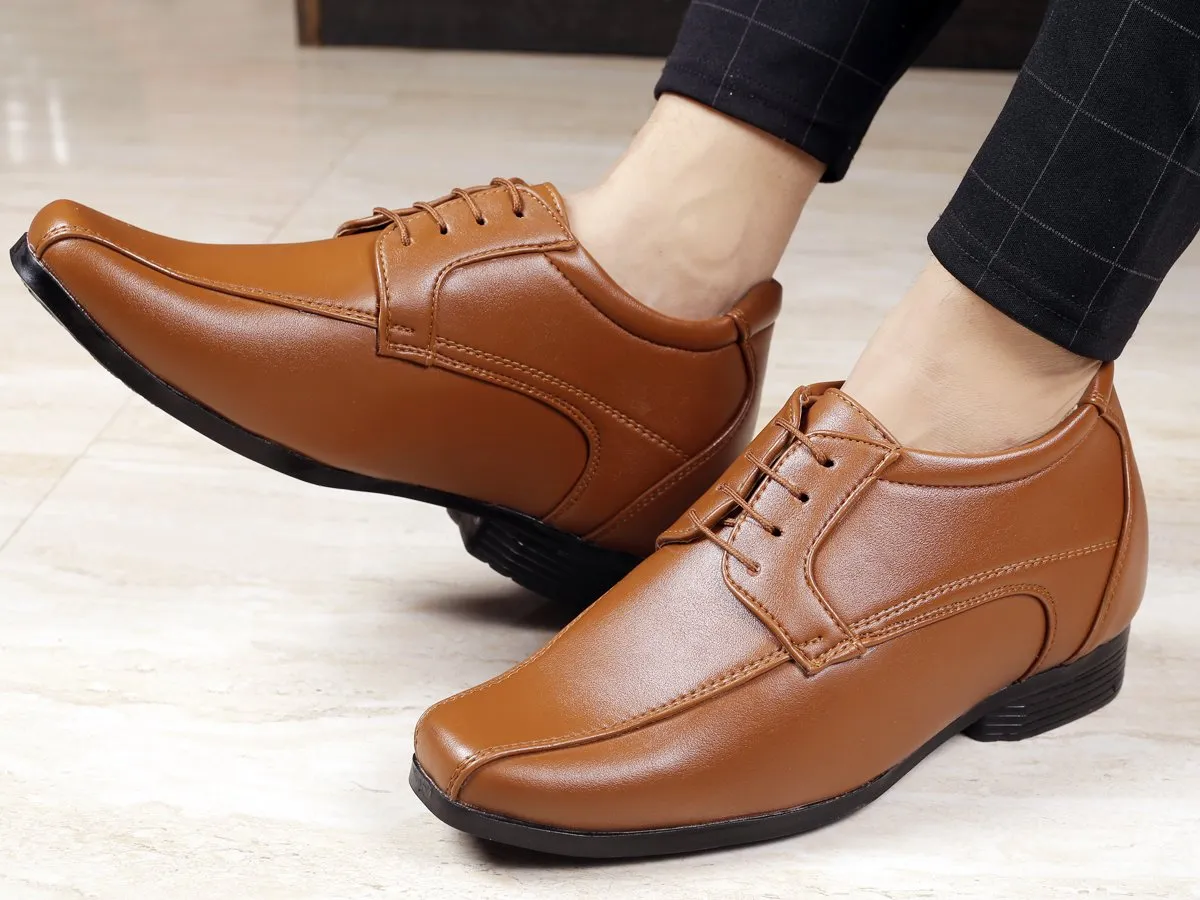 Bxxy's Faux Leather Partywear Lace-up Formal Shoes for Men