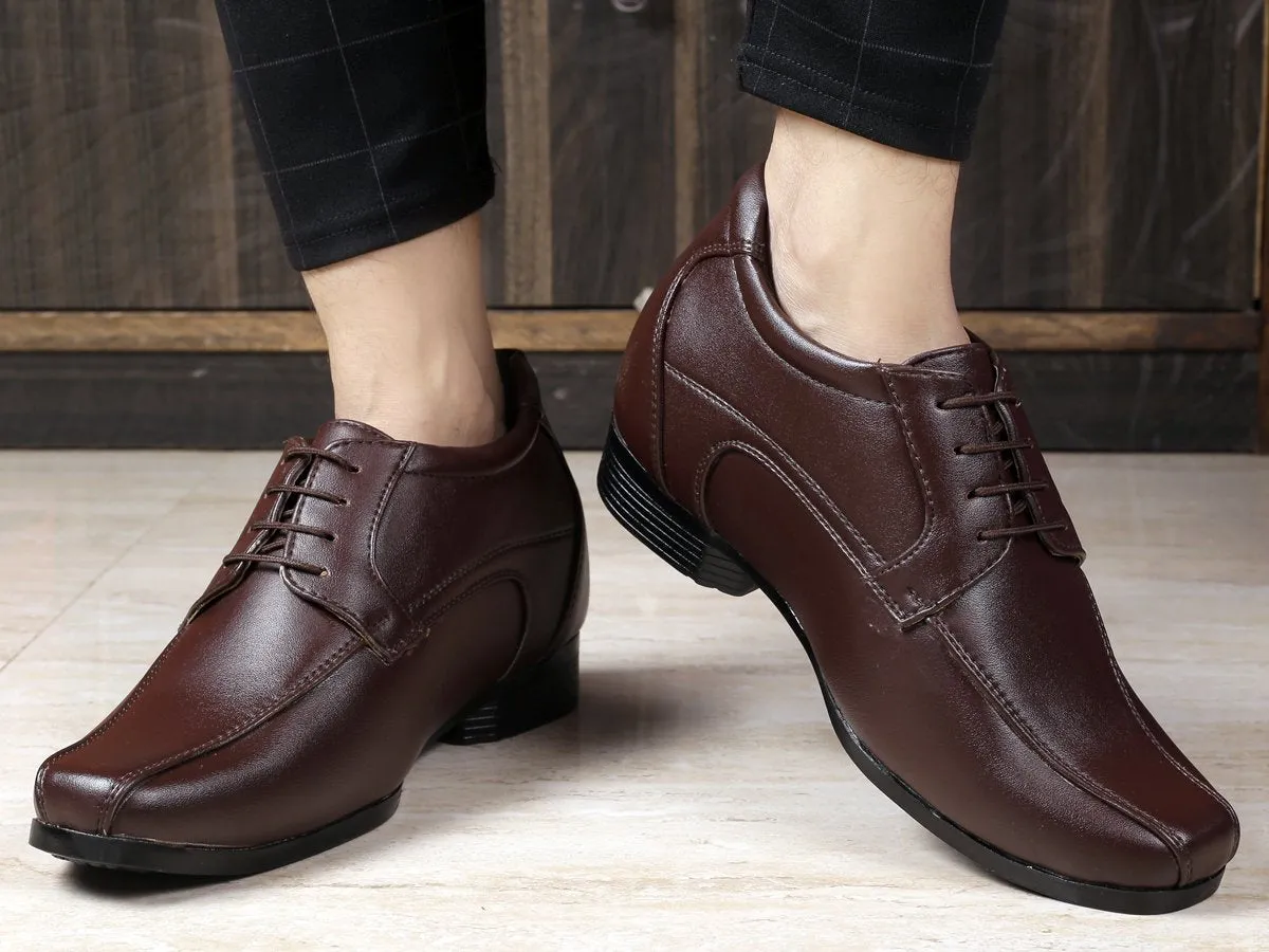 Bxxy's Faux Leather Partywear Lace-up Formal Shoes for Men