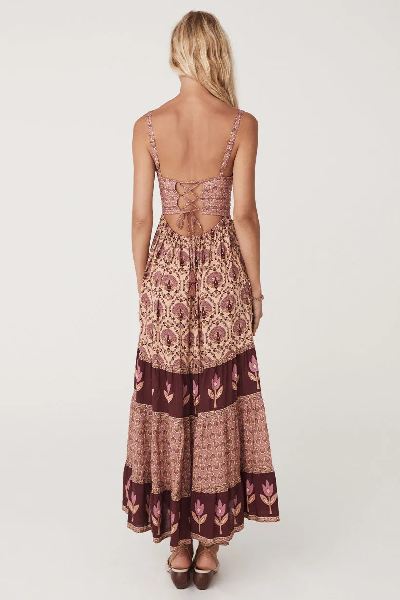 Château Quilted Strappy Maxi Dress