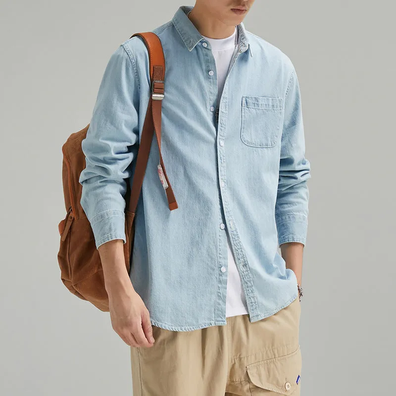 CLASSIC 100% COTTON DENIM SHIRT