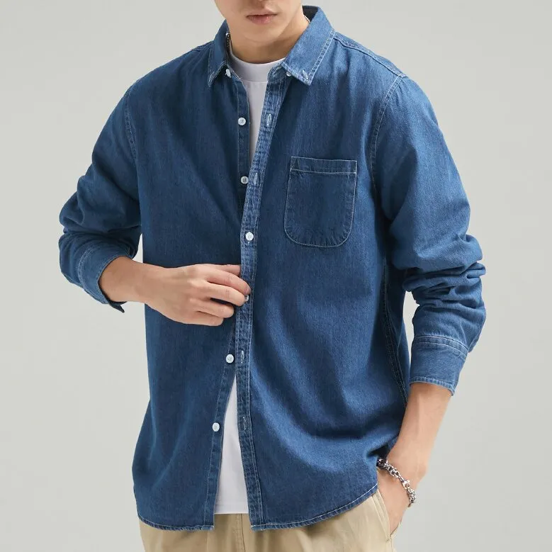 CLASSIC 100% COTTON DENIM SHIRT