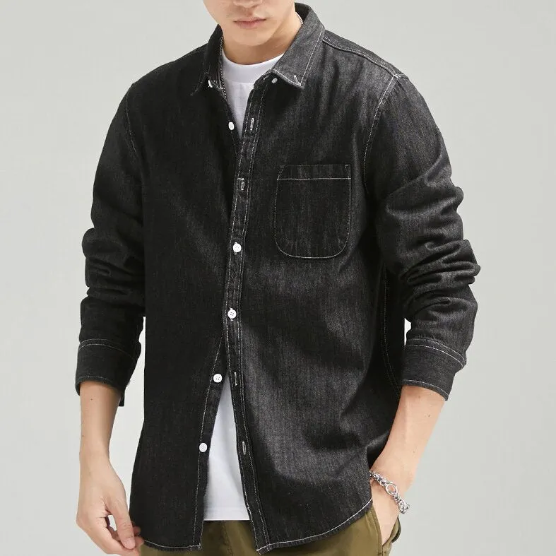 CLASSIC 100% COTTON DENIM SHIRT