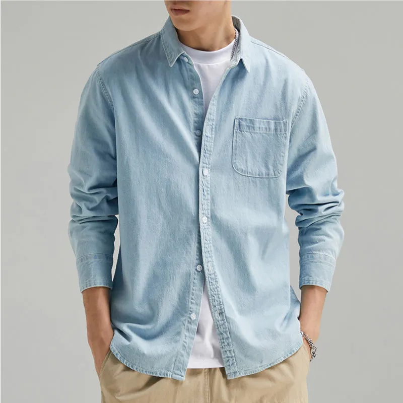 CLASSIC 100% COTTON DENIM SHIRT