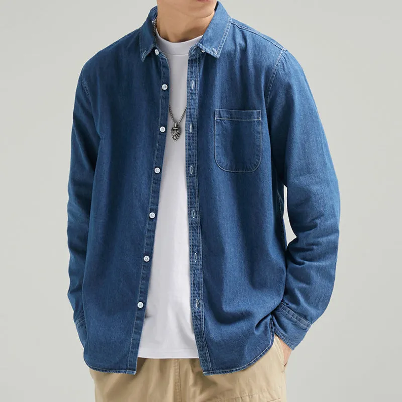 CLASSIC 100% COTTON DENIM SHIRT