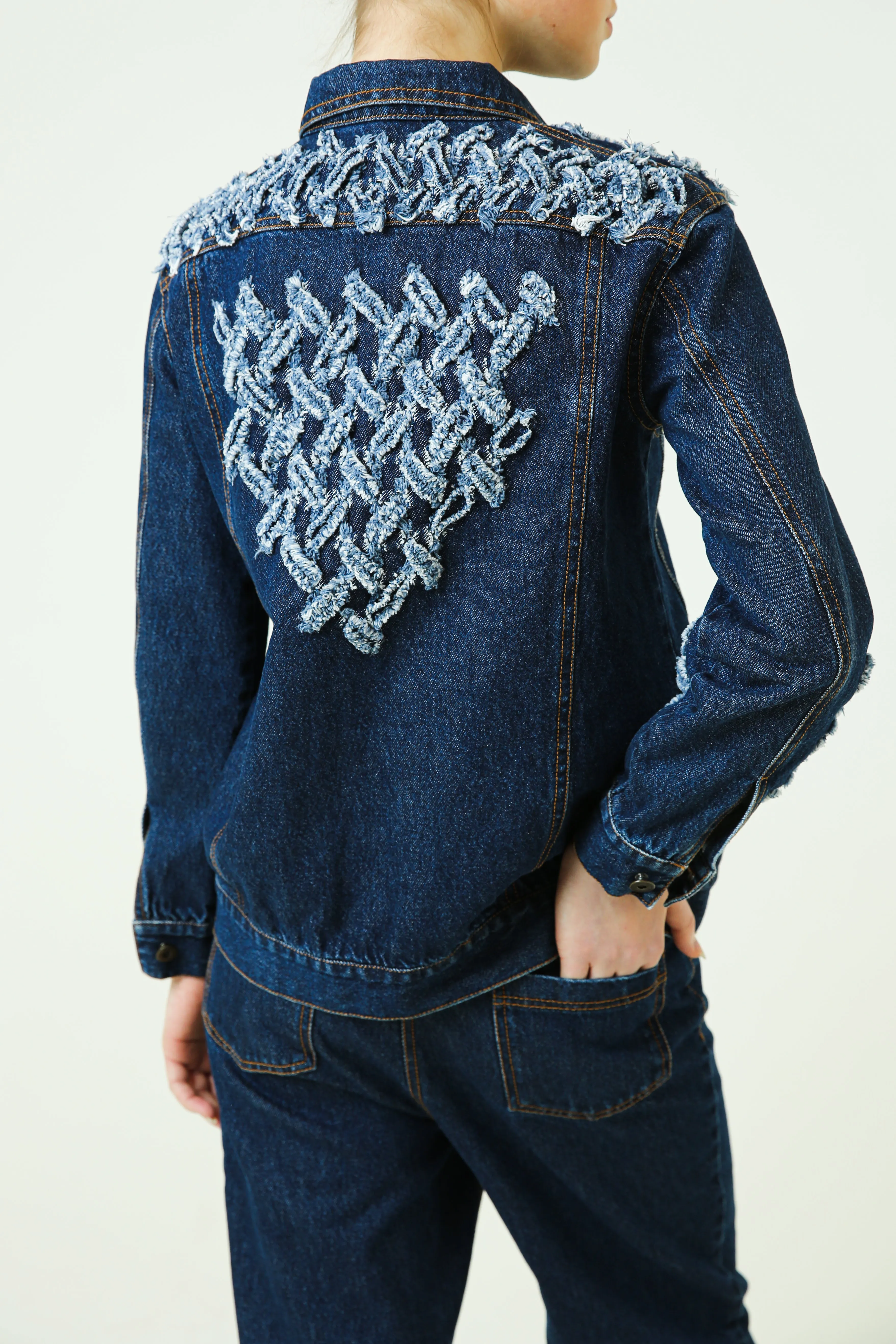 Classic denim jacket with patches