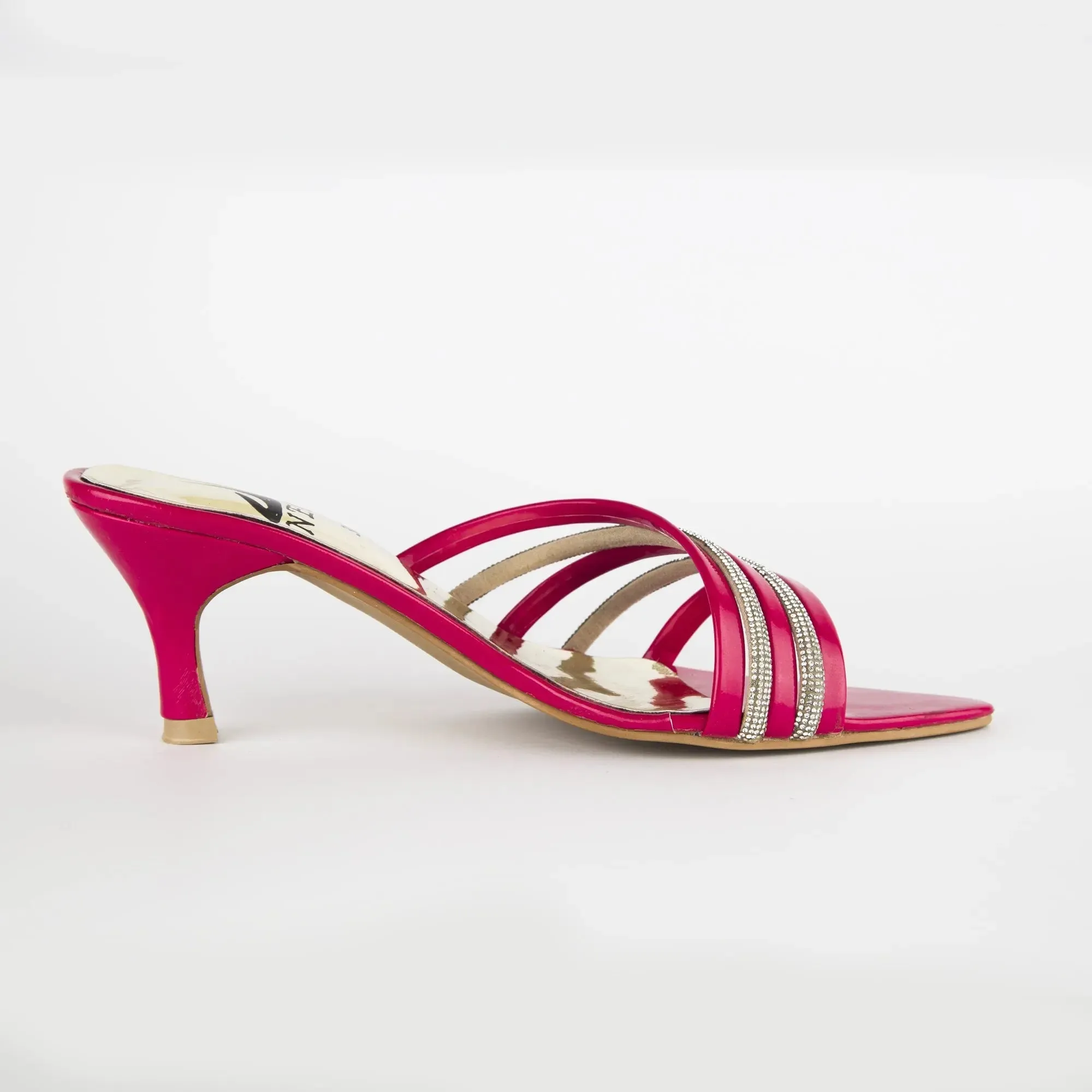 Crystal Strappy Sandals Pink