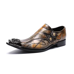 Cuzzo Oxford Men Dress Brown Leather Shoes