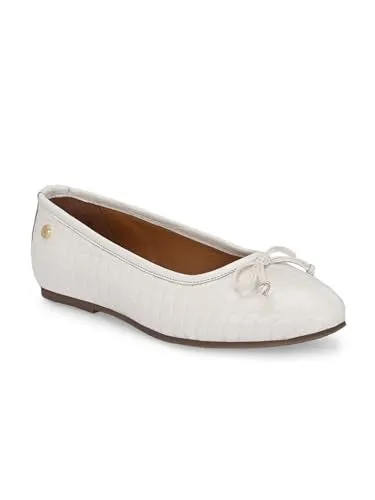 Delize Womens White Ballerina 942A-40