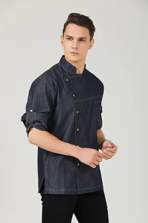 Dill Denim Chef Jacket, Long Sleeve