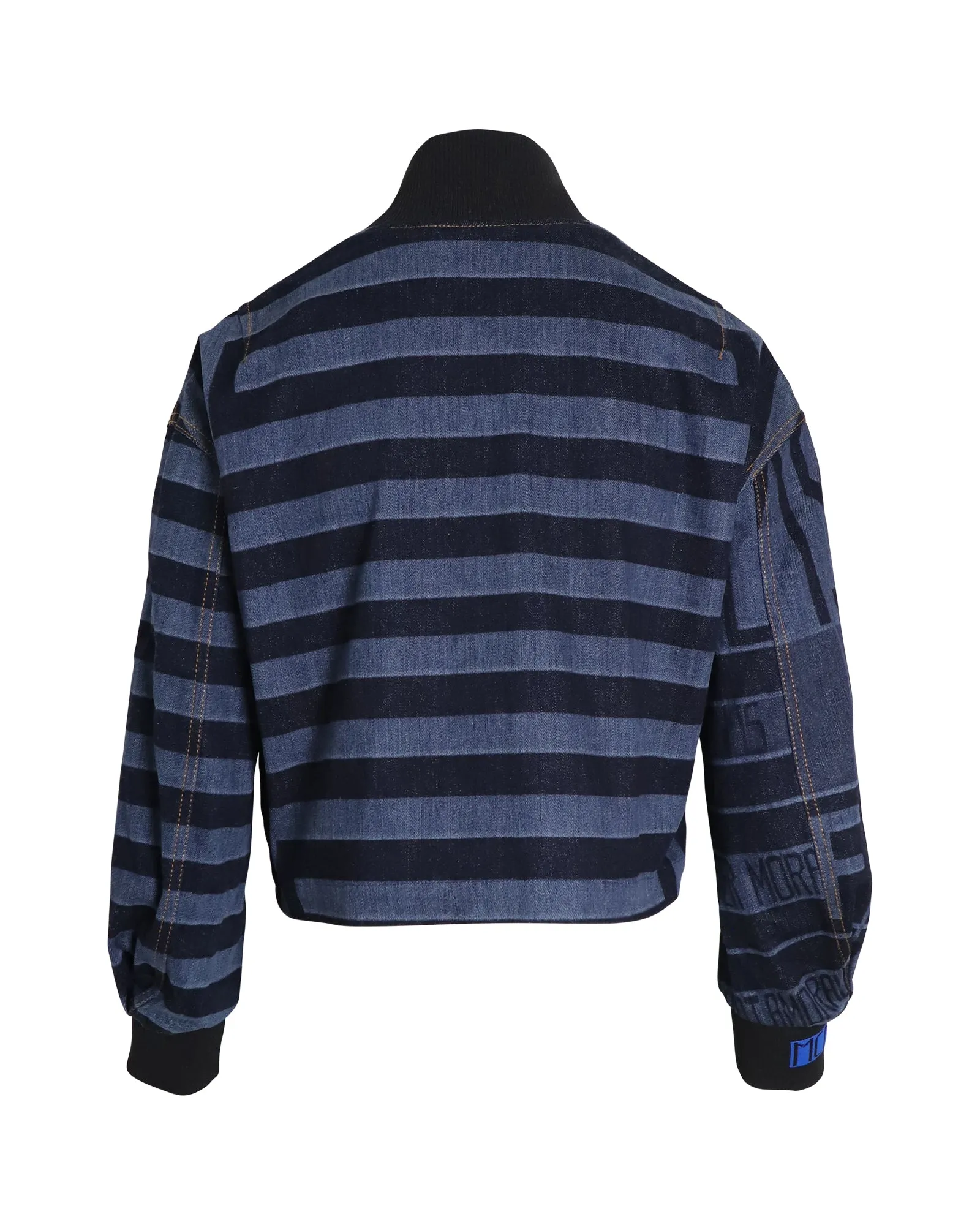 Fendi Denim Bomber Jacket in Blue Cotton Denim