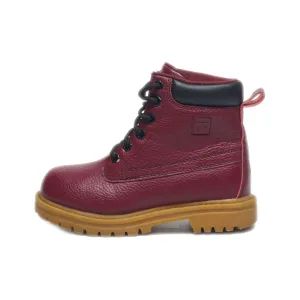 Fila Ankle Boots Leather Maroon Colour For Kids