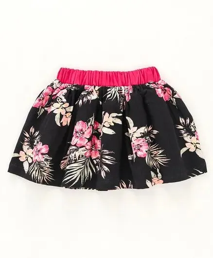 Floral Frill and Strap Top Skirt Set