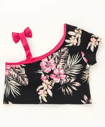 Floral Frill and Strap Top Skirt Set