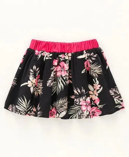 Floral Frill and Strap Top Skirt Set