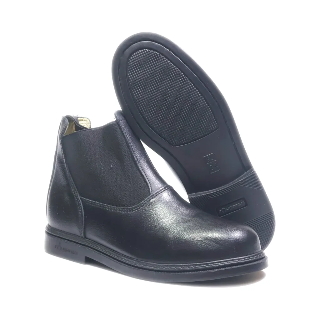 Fouganza Ankle Boots Leather Black Colour For Kids