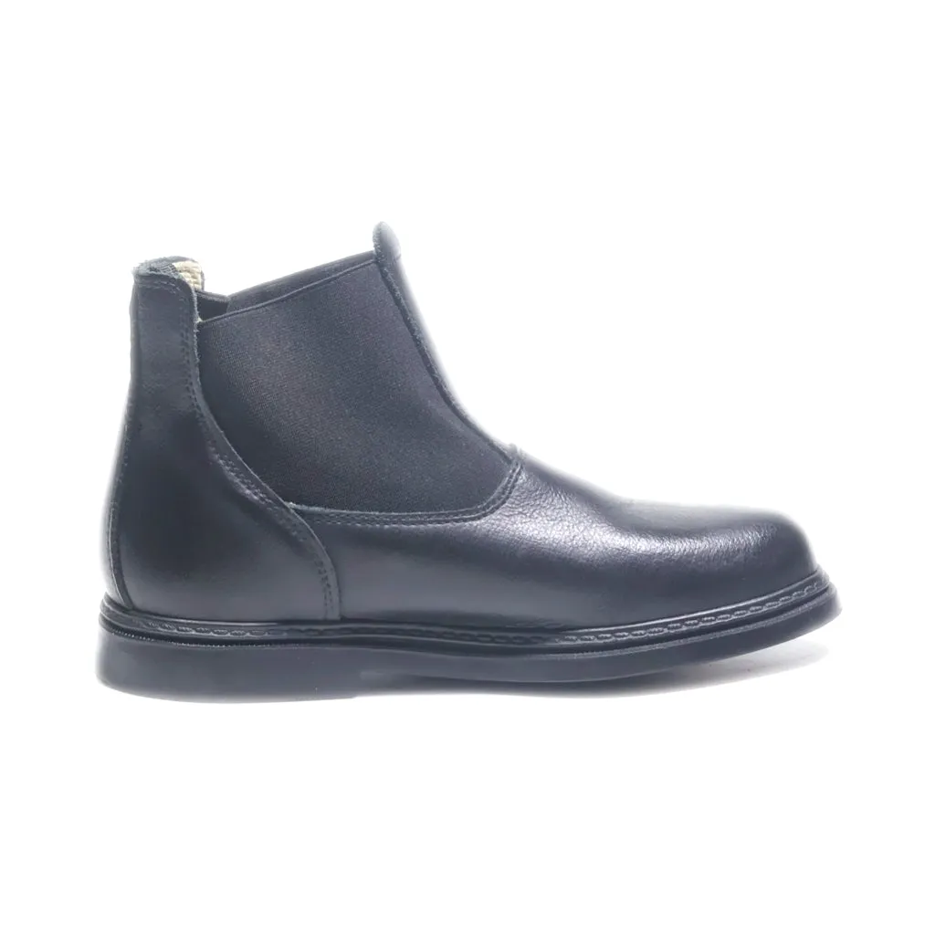 Fouganza Ankle Boots Leather Black Colour For Kids