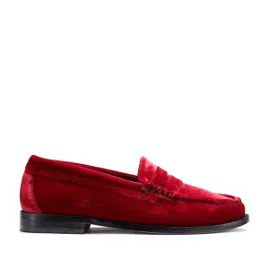 G.H. Bass Women's Whitney Velvet Weejun in Wine