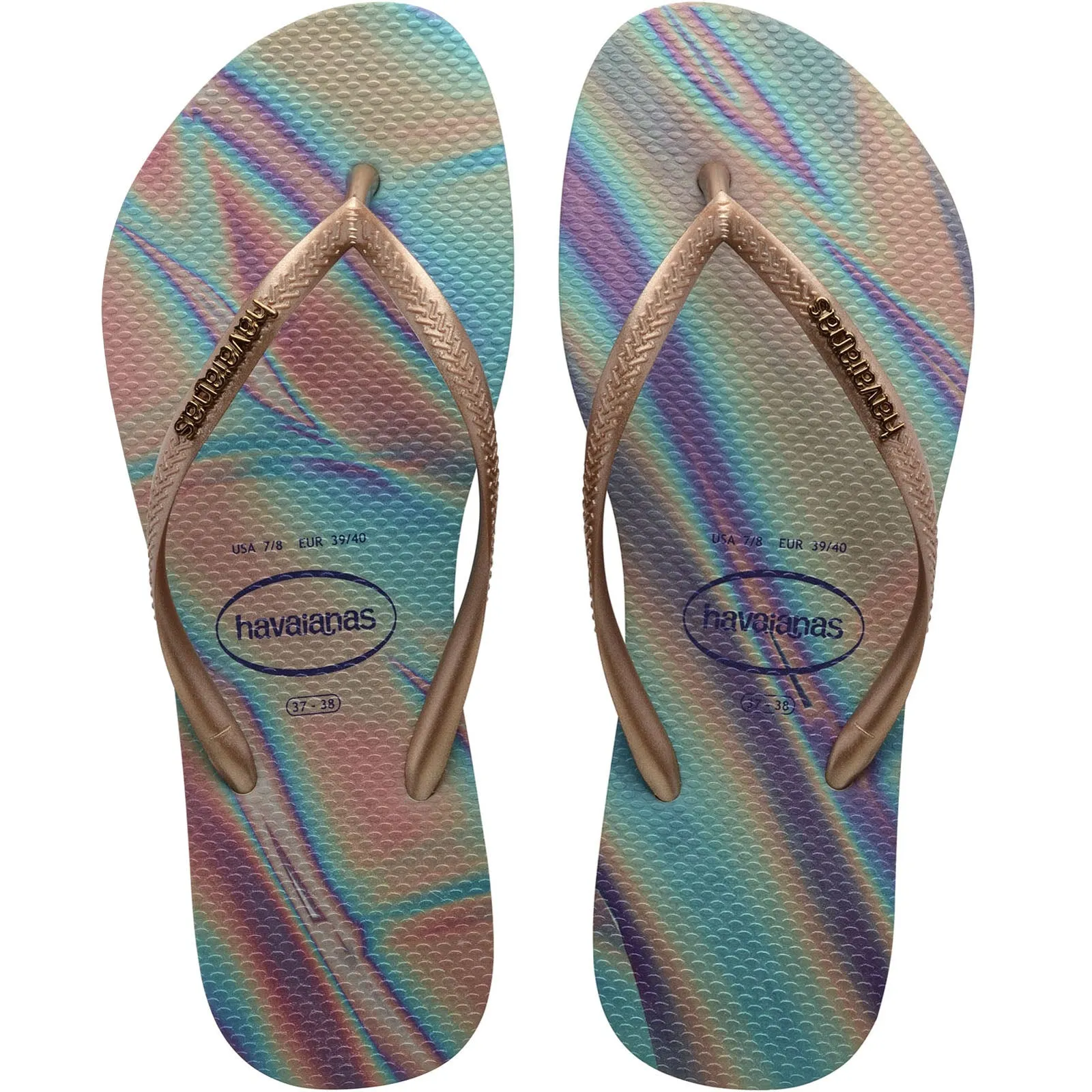 Havaianas Slim Iridescent Flip Flops