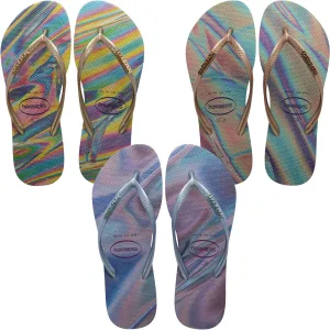 Havaianas Slim Iridescent Flip Flops