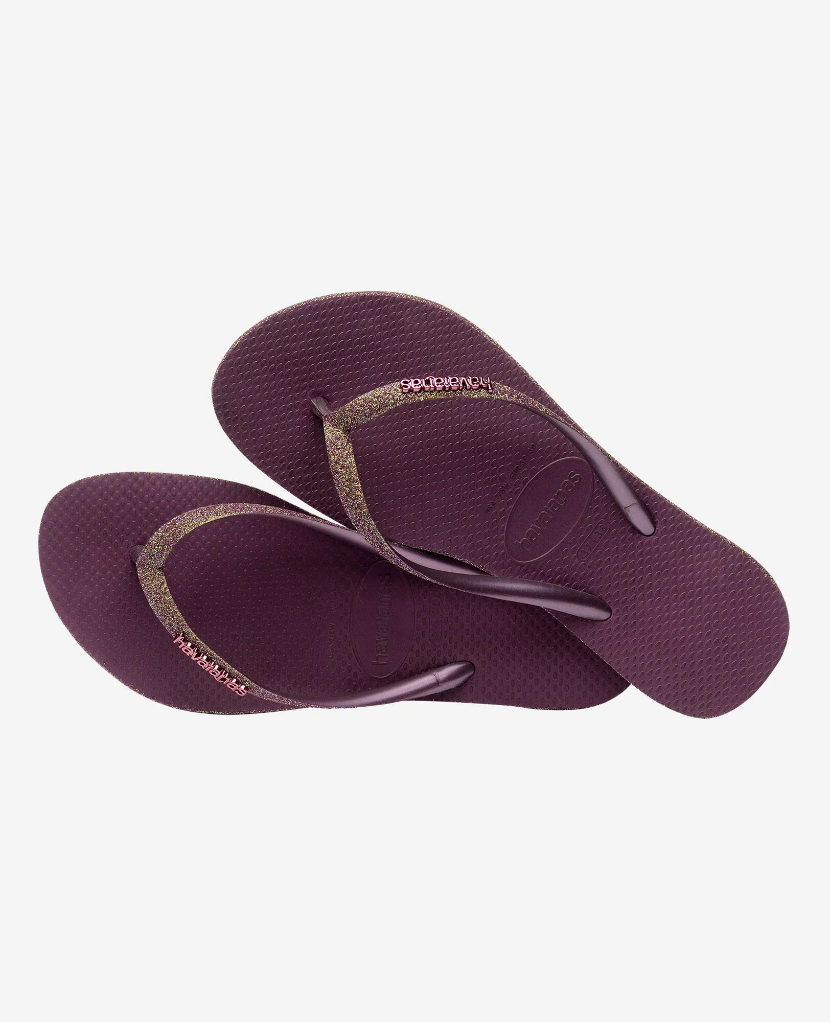 Havaianas Slim Sparkle In Aubergine For Women