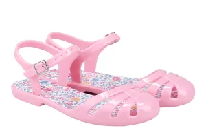 Igor Girl's Mara Mini Flores Sandals, Rosa