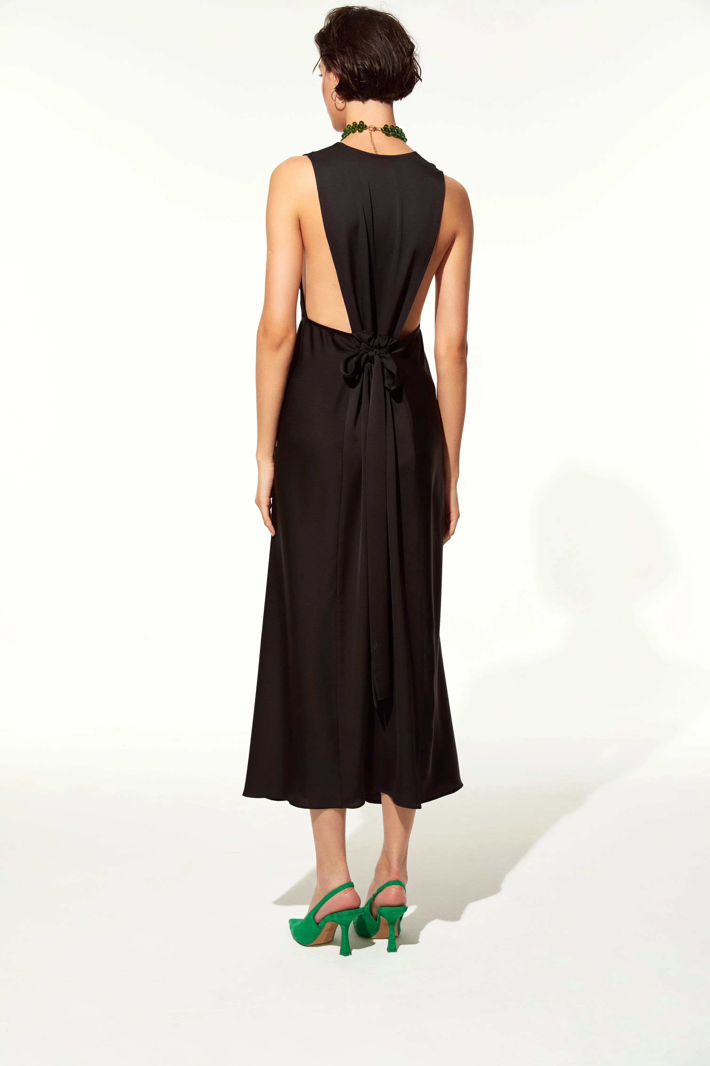 Jain Tie Back Dress in Black