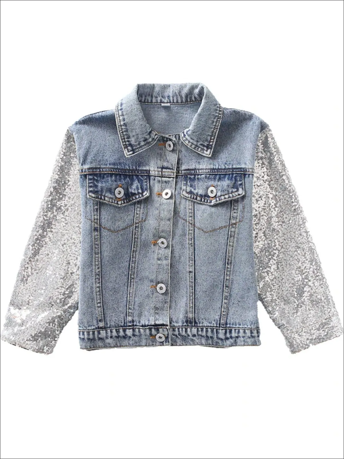 Jean Queen Unicorn Sequin Denim Jacket