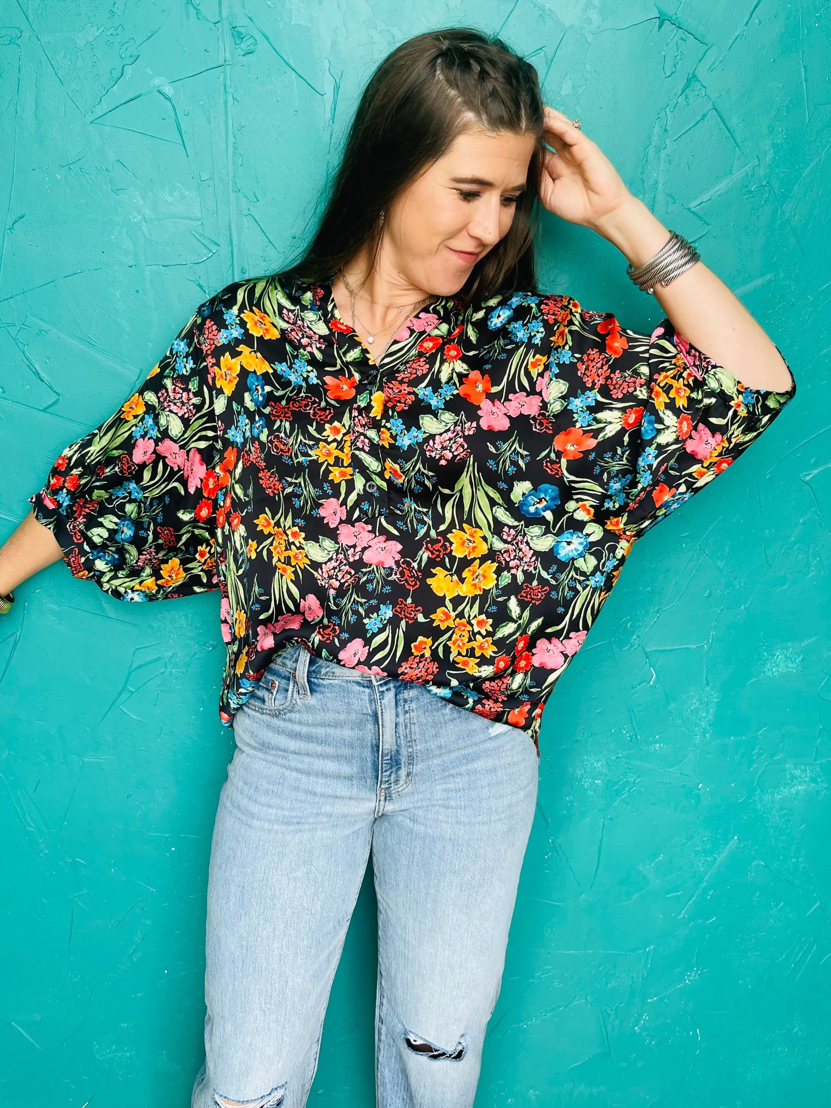 Marine Floral Top