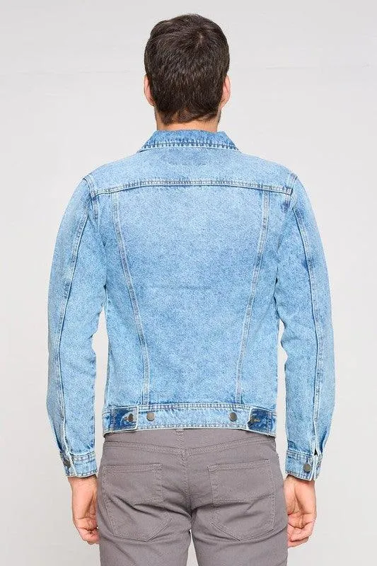 Mens Classic Light Blue Jean Jacket