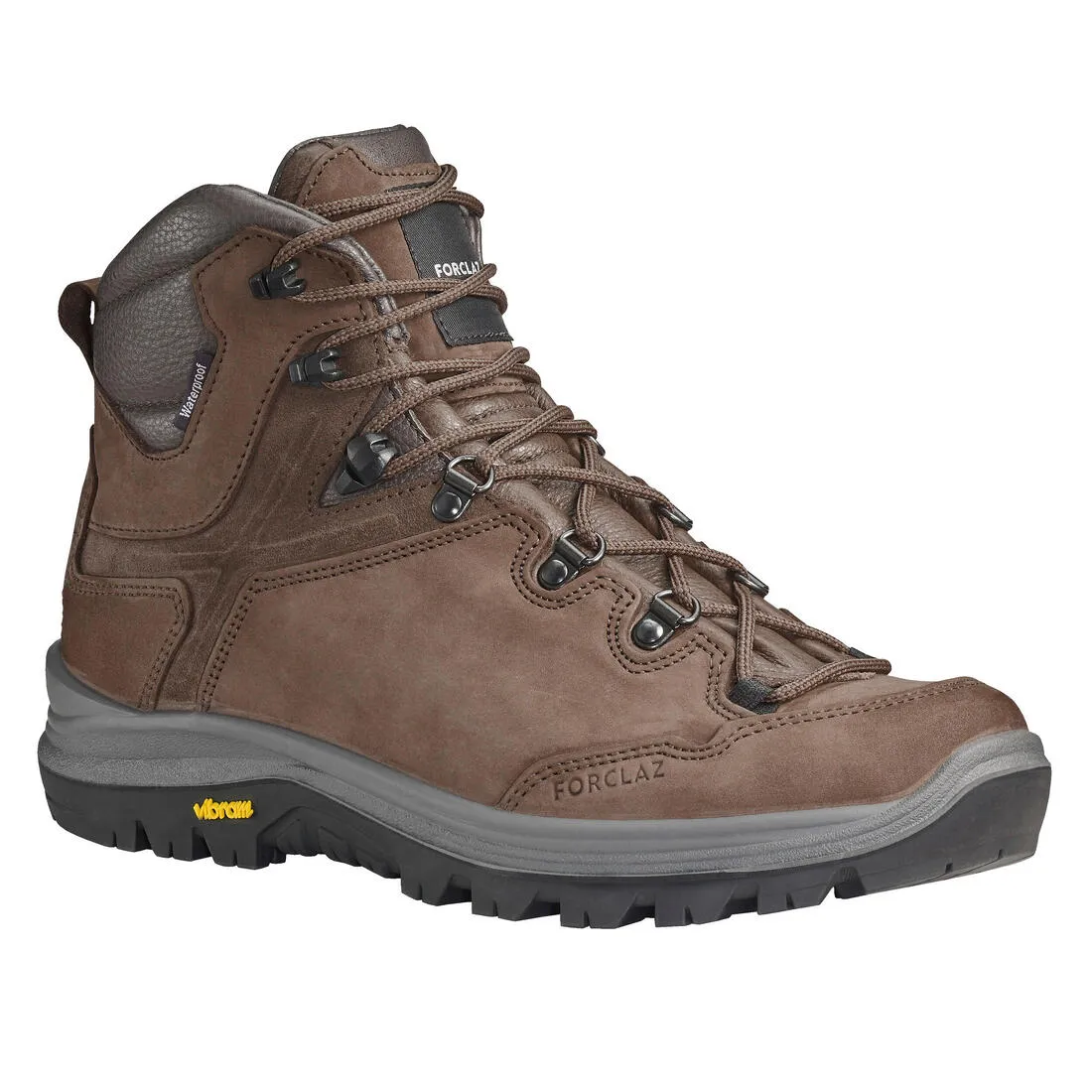 Men's Trekking Boots Hi-top Leather Waterproof - MT500 Vibram