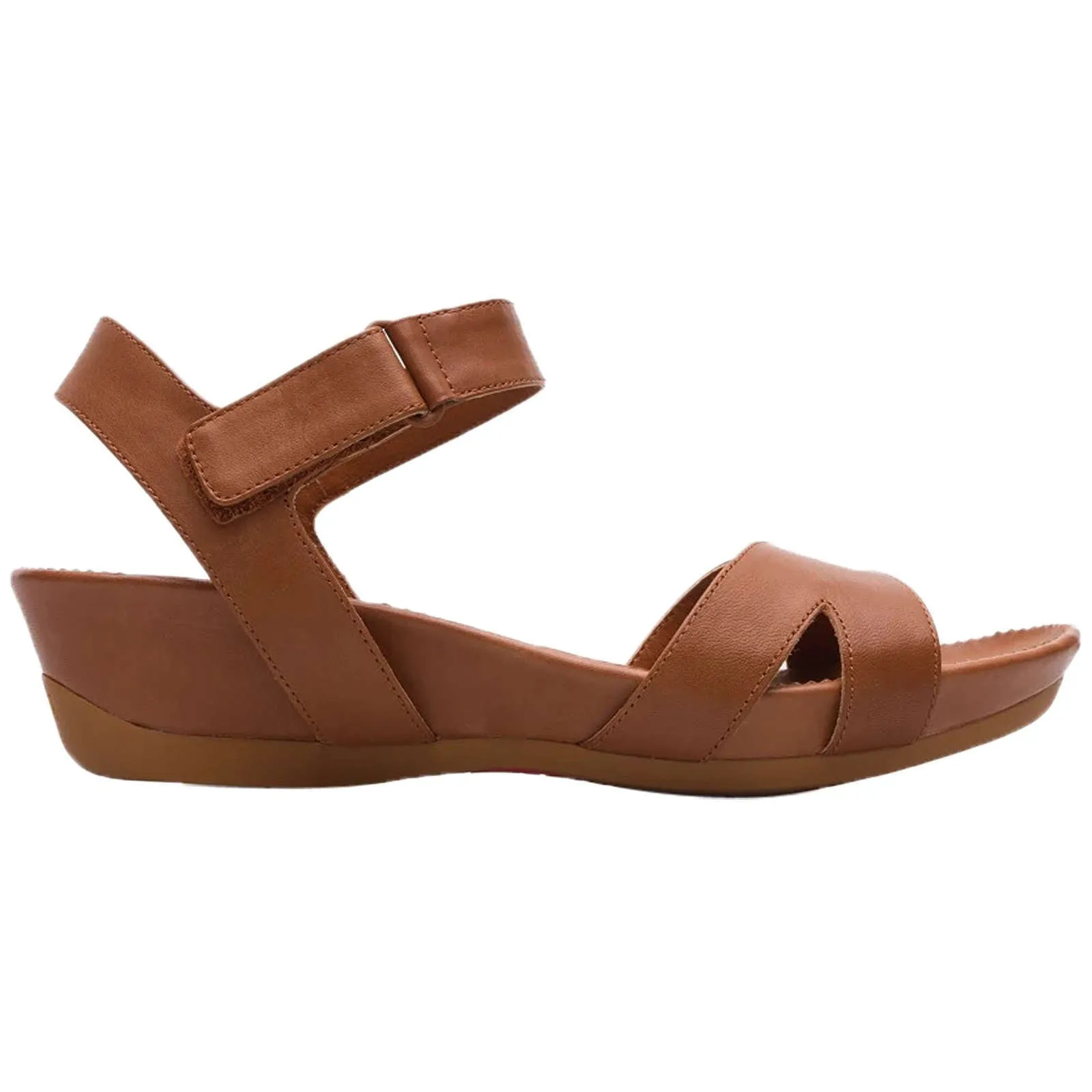 Micro Calfskin Leather Women's Wedge Heel Sandals