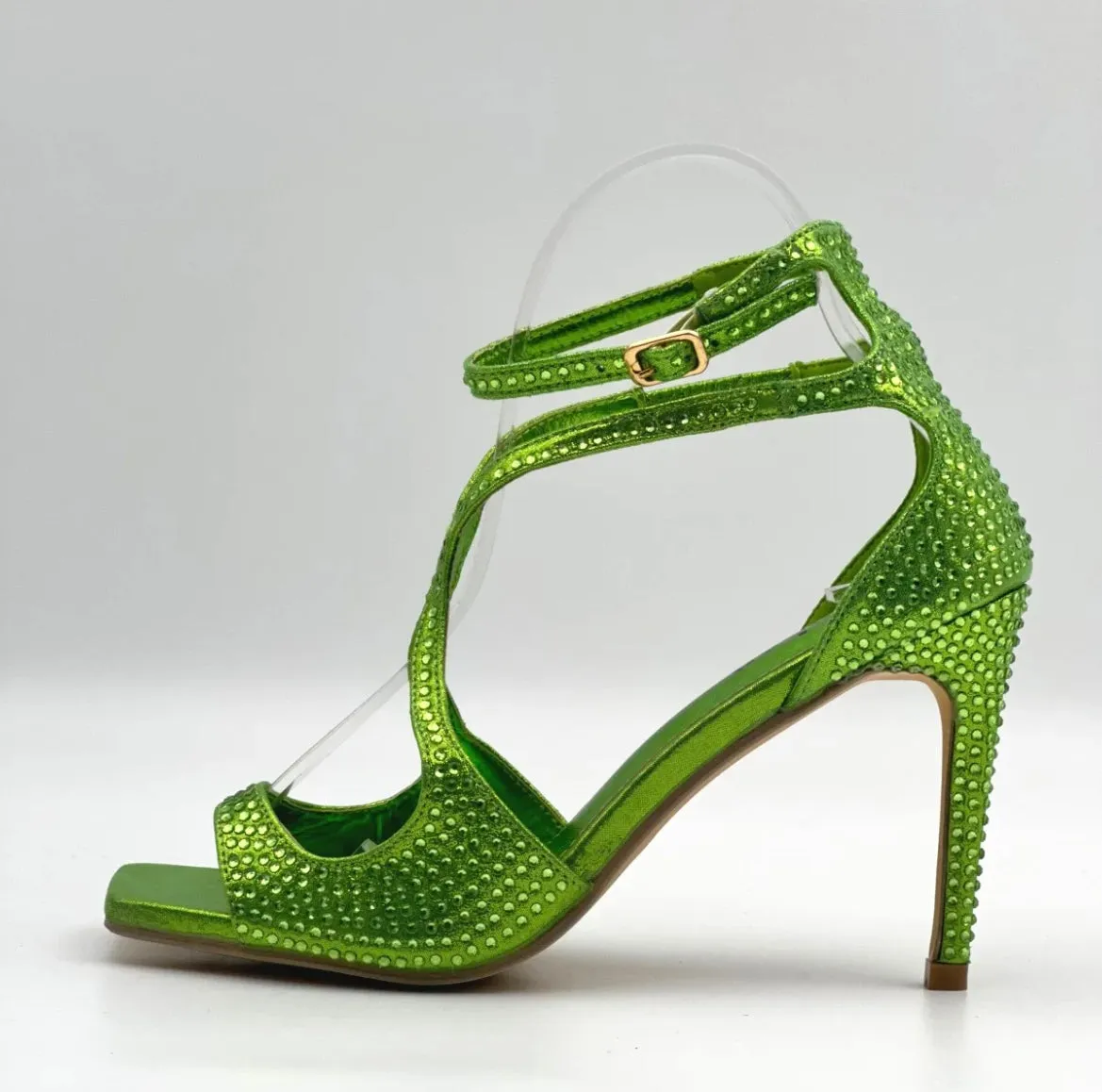 Molly Peep Toe Strappy Heel - Green