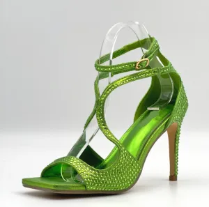 Molly Peep Toe Strappy Heel - Green