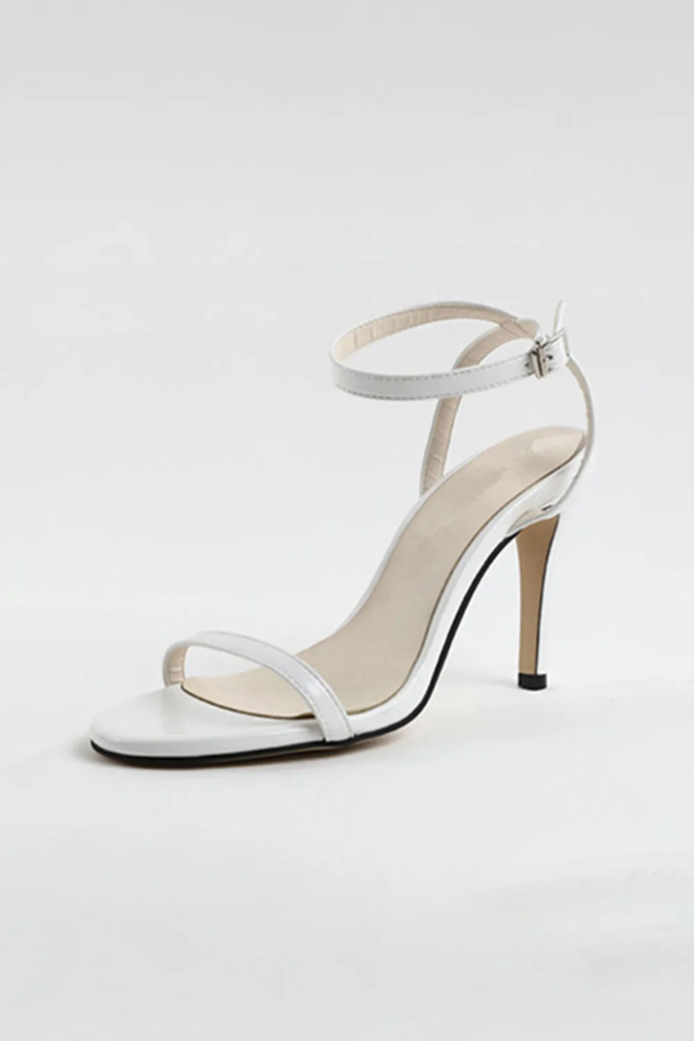 Outdoor Peep Toe Stiletto Heel Shoes With Buckle Ankle Strap