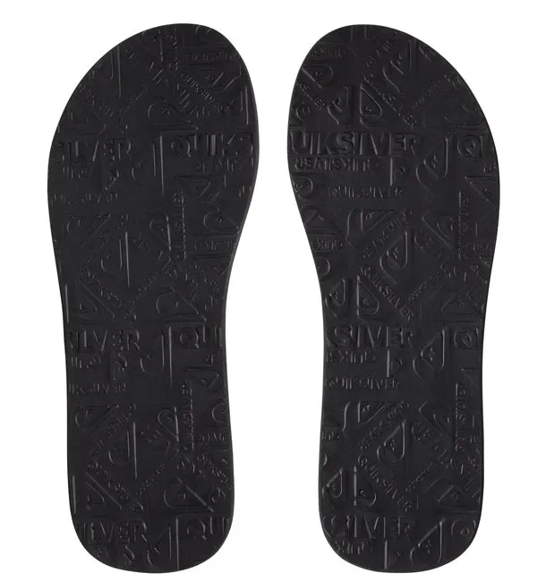 Quiksilver Massage Flip Flops - Black/Grey