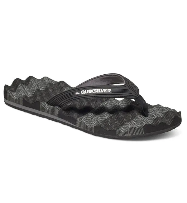 Quiksilver Massage Flip Flops - Black/Grey