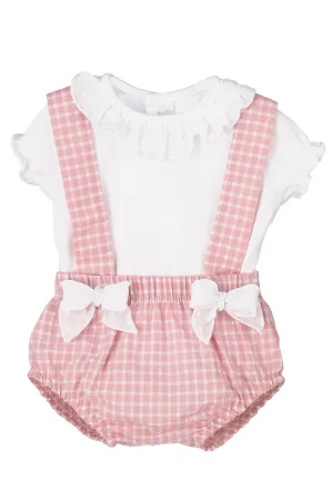 "Isabella" Blouse & Pink Gingham Bloomers