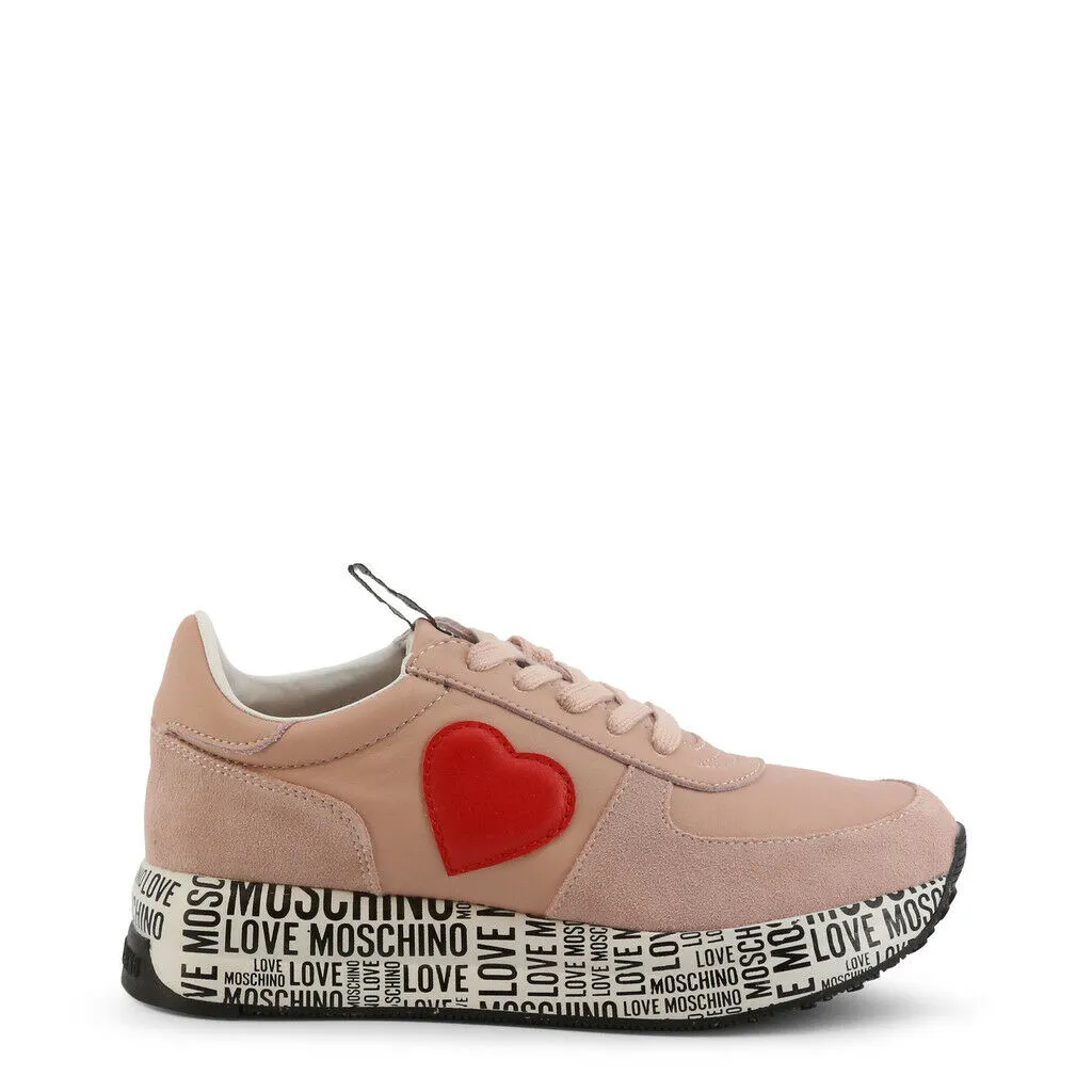 "Love" Moschino Pink Suede Sneakers - Imported from Italy