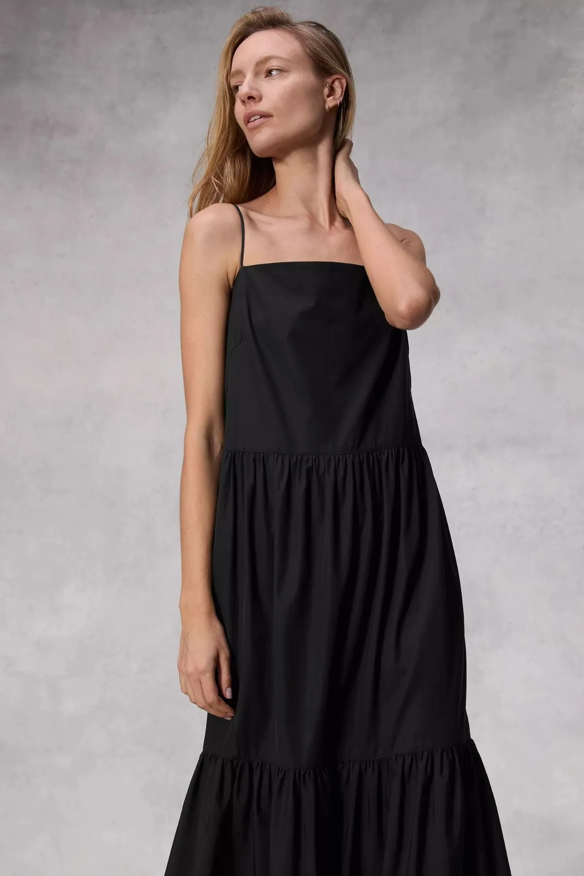 Rag & Bone Saige Poplin Maxi Dress - Black