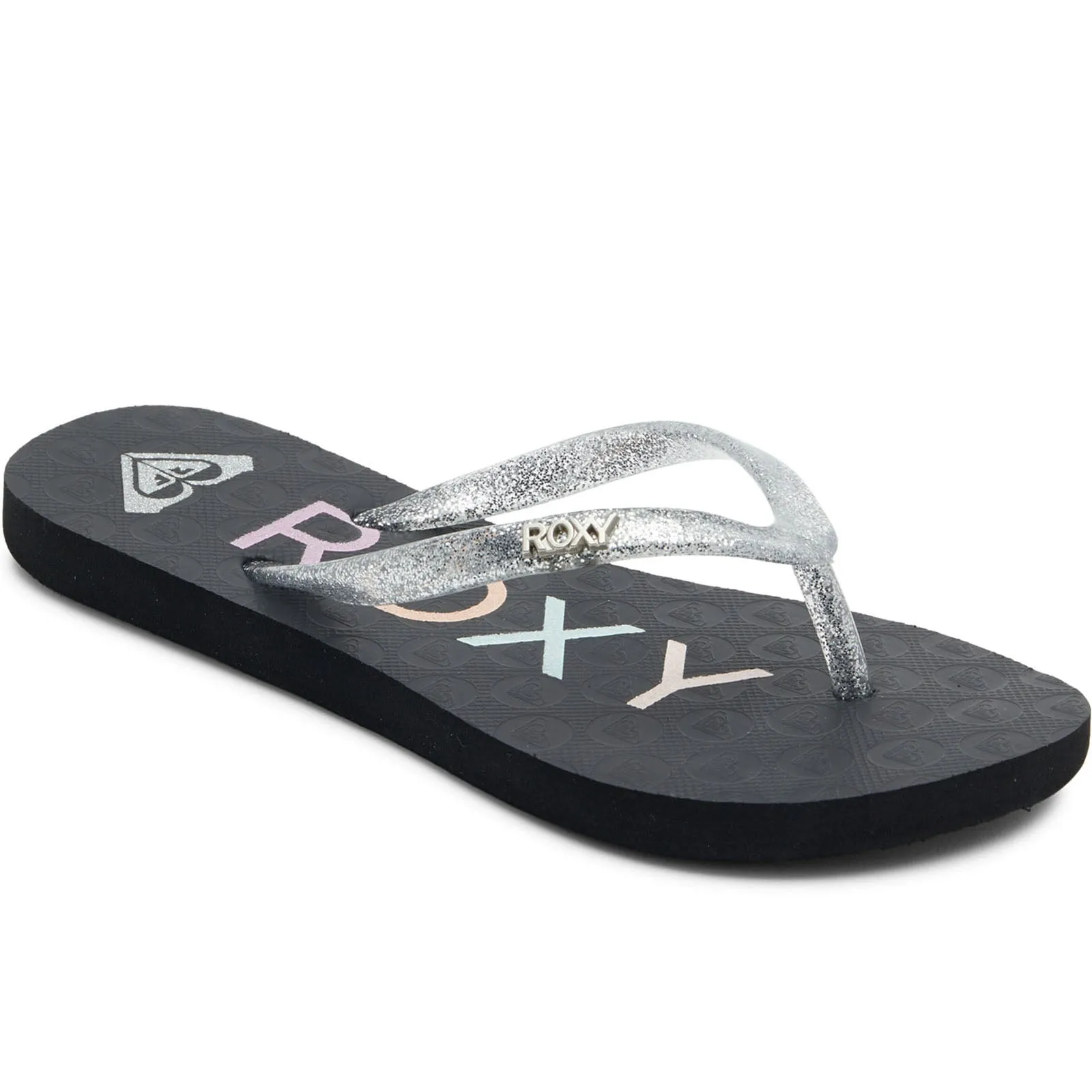 Roxy Kids Viva Sparkle Glitter Sandals Flip Flops