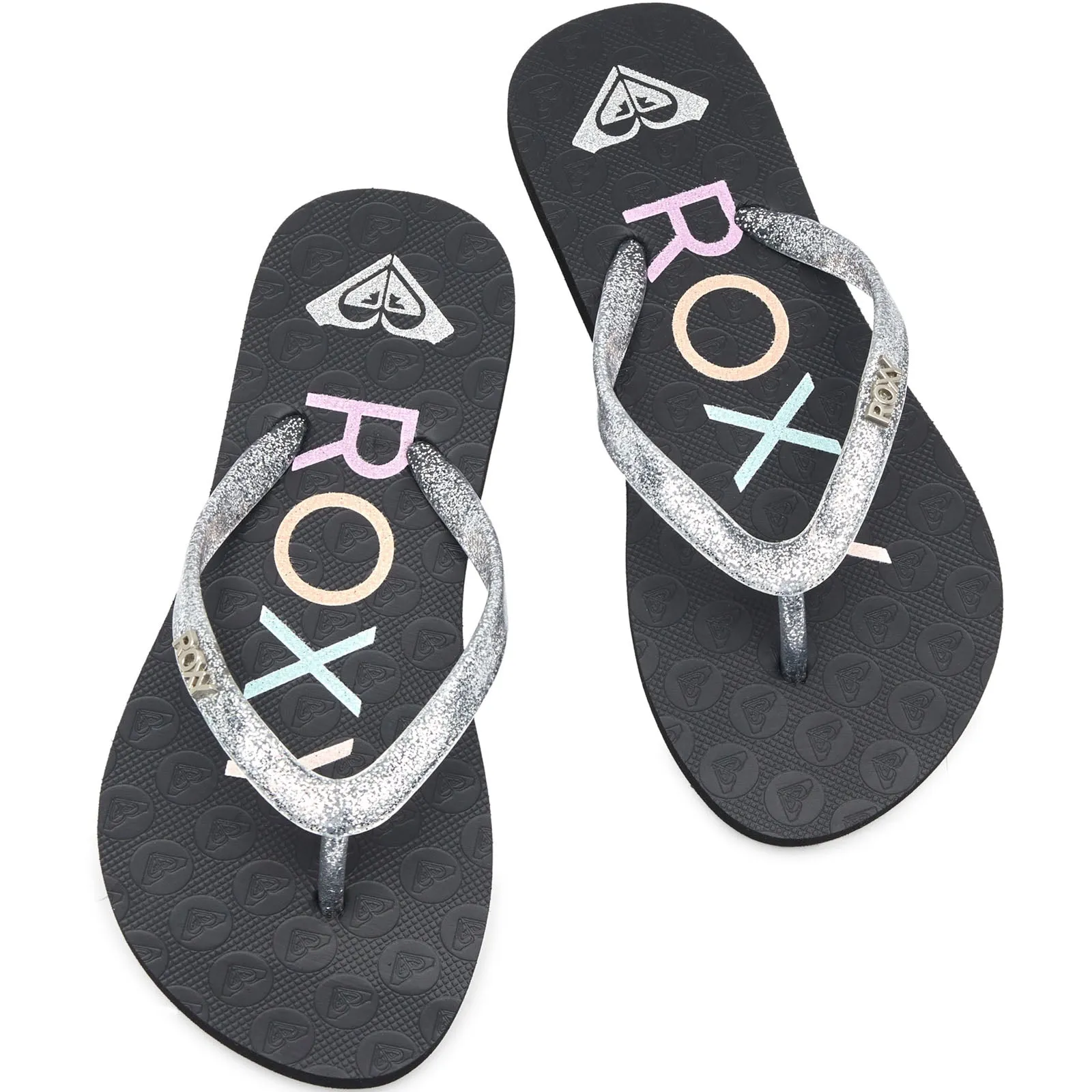 Roxy Kids Viva Sparkle Glitter Sandals Flip Flops