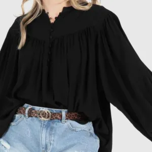 SASS - Black Shirt - Neeve Blouse